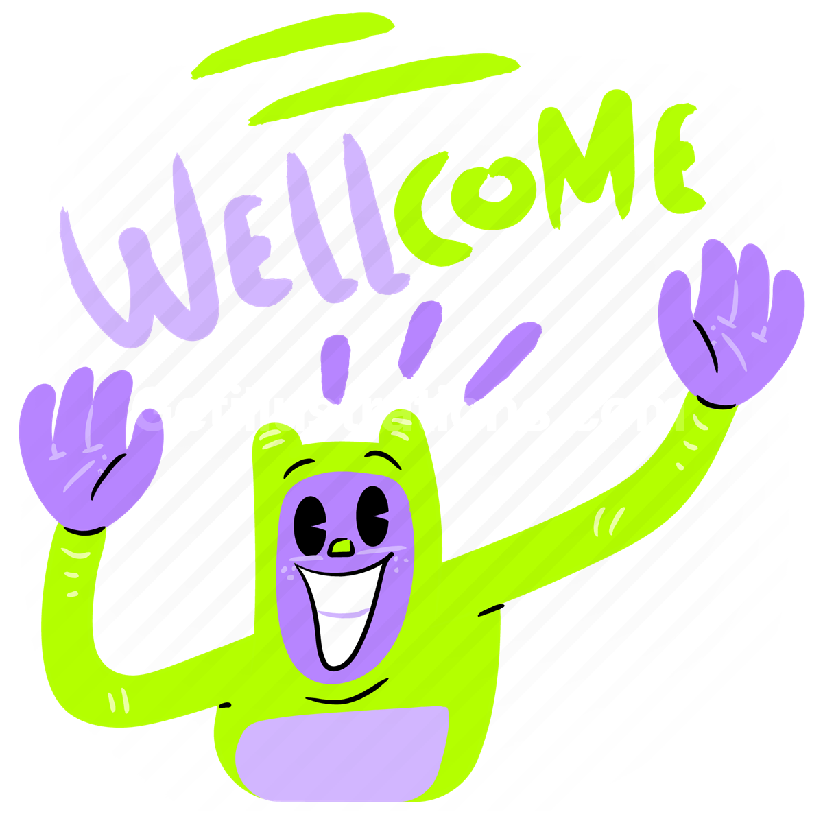 welcome, greeting, smile, happy, face, sticker, smiley, character